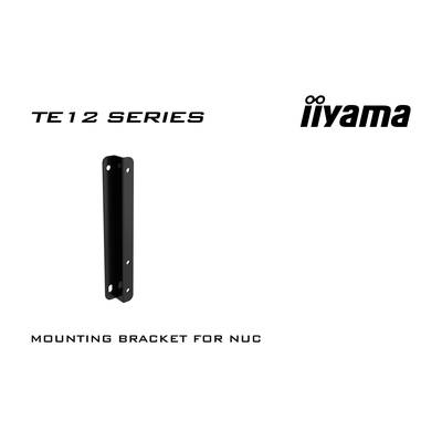 Montážny držiak série TE12 pre NUC od iiyama, znázornený v jednoduchom bielom dizajne.