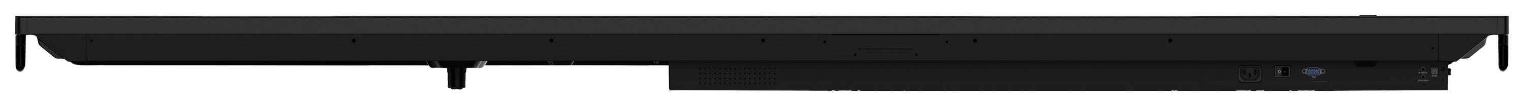 Dlhý, štíhly čierny predmet s obdĺžnikovým profilom, ktorý vyzerá ako technické zariadenie, pravdepodobne reproduktor alebo soundbar.