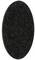 Čierne, okrúhle leštiace podložky v šikmom pohľade, s jemnou, rovnomernou textúrou viditeľnou na povrchu.