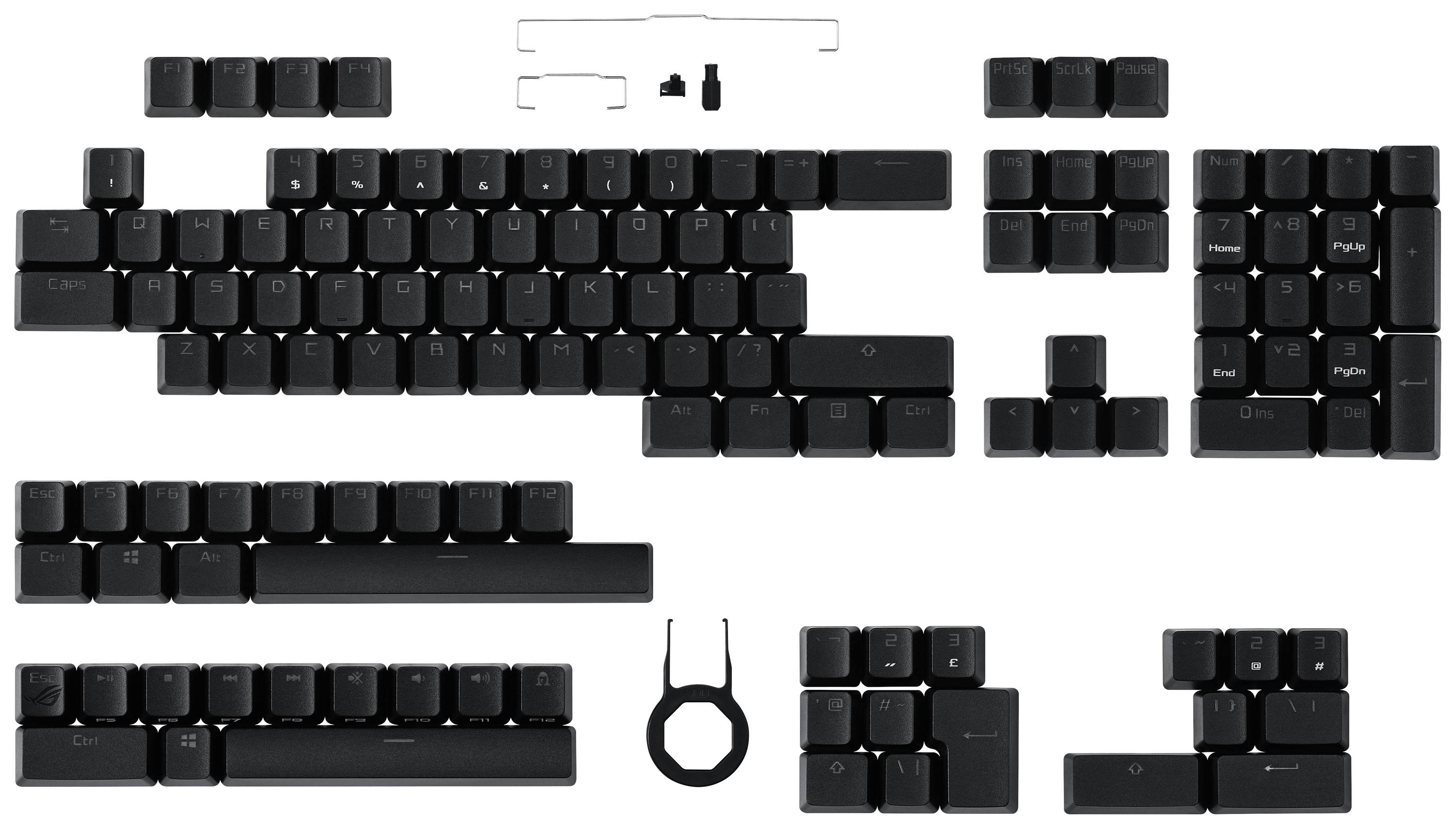 Asus ROG PBT Keycap Set (AC03) Copertura tastiera Nero