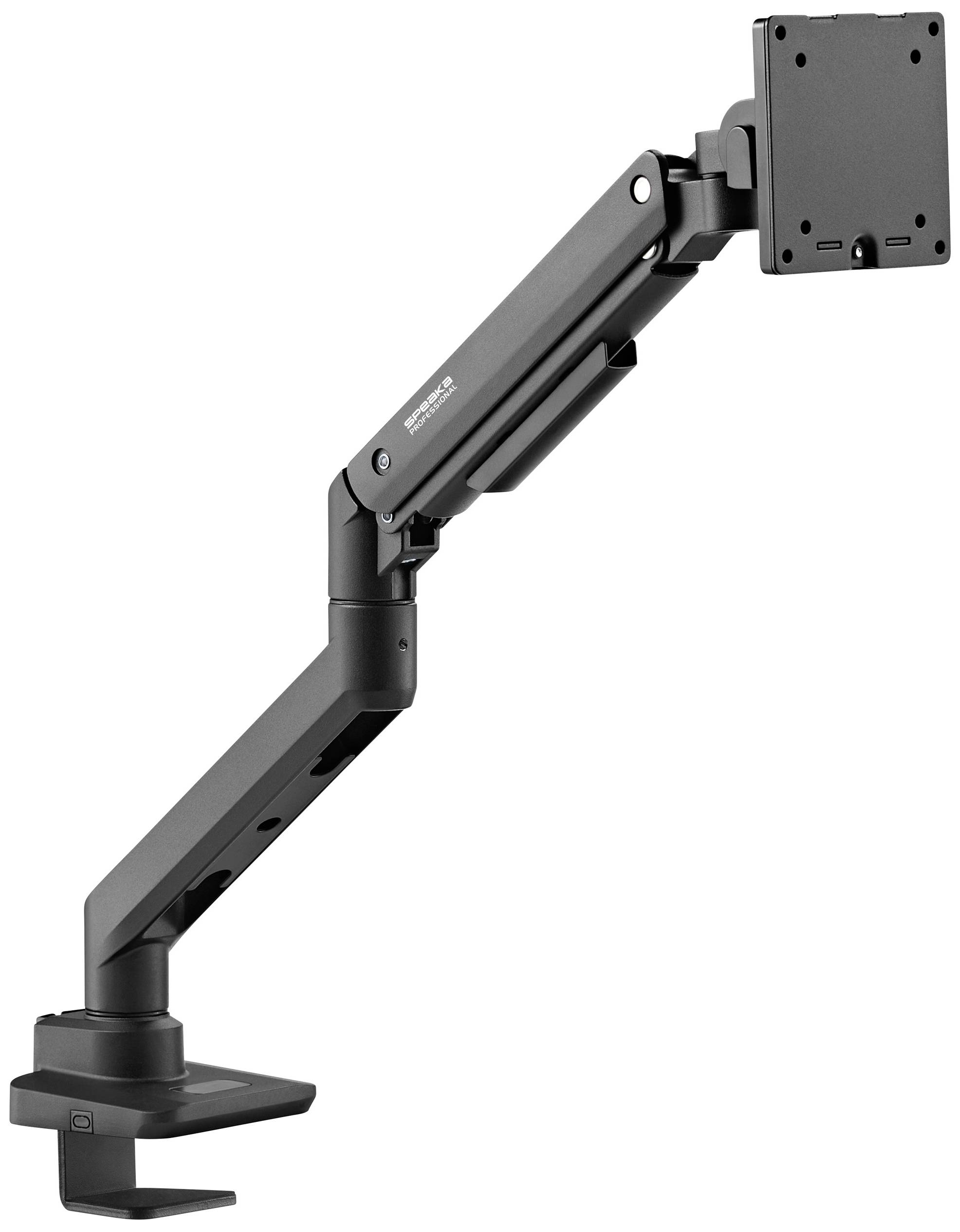 SpeaKa Professional SP-MM-970 1 parte Supporto per monitor 43,2 cm (17) - 124,5 cm (49) Nero Regolabile in altezza, Inclinabile + girevole