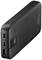 Prenosná powerbanka v čiernej farbe s tromi USB portami vrátane USB-C a digitálnym displejom stavu batérie.