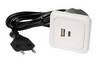 interBär 9016-018.81 3-násobný USB nabíjacia zásuvka do steny Jednodielna sada s USB, s USB-C® IP20 biela