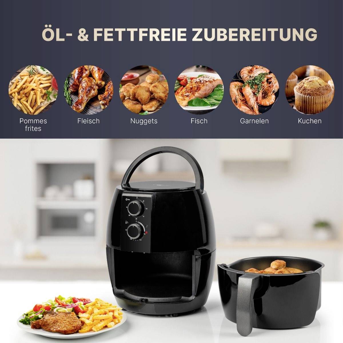 Clatronic FR 3780 H 3.6 l, 1350 W, čierna, titan-10