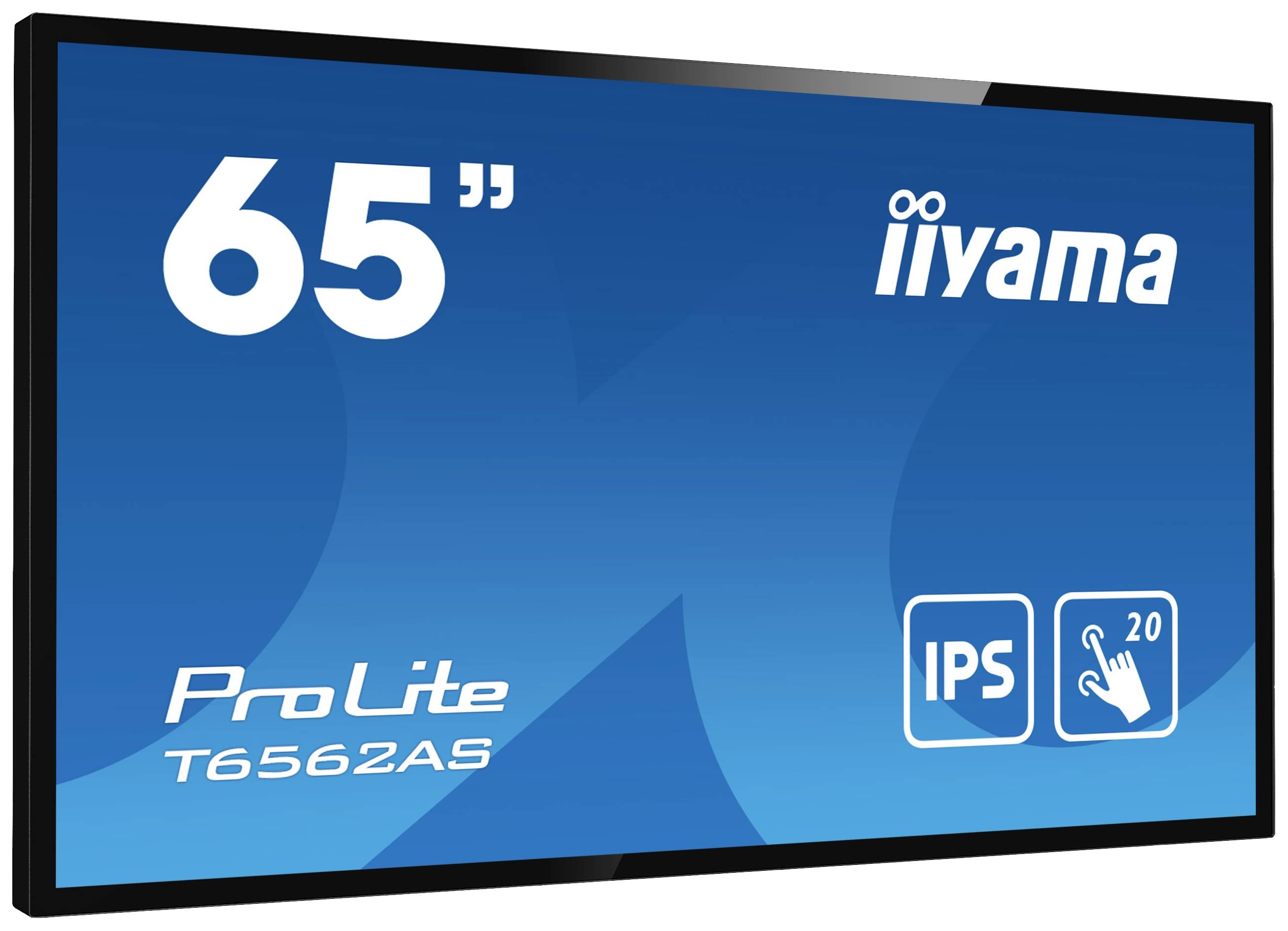 Monitor iiyama ProLite T6562AS 65" s IPS technológiou a dotykovým ovládaním.