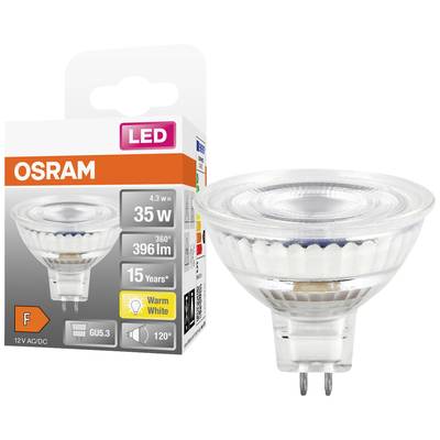 OSRAM 4099854098895 LED  En.trieda 2021 F (A - G) GU5.3 klasická žiarovka 4.3 W = 35 W teplá biela (Ø x v) 50 mm x 50 mm