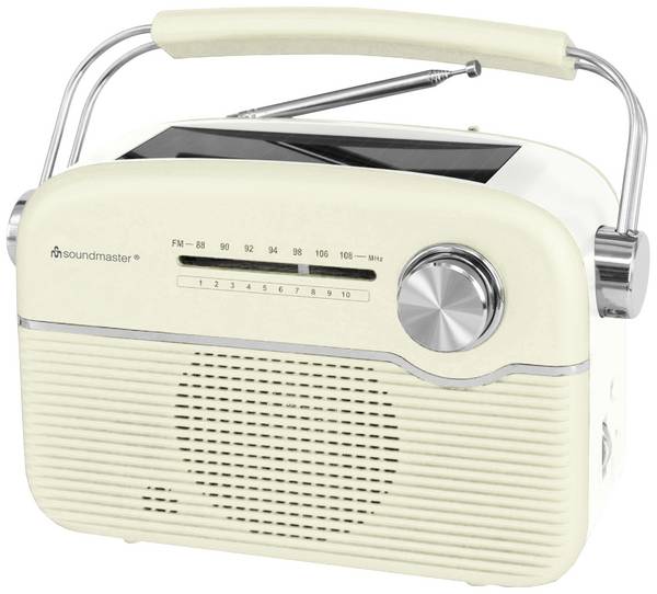 soundmaster TR480BE 10755 Akumulátorové rádio, FM, UKW, solárny panel, béžová