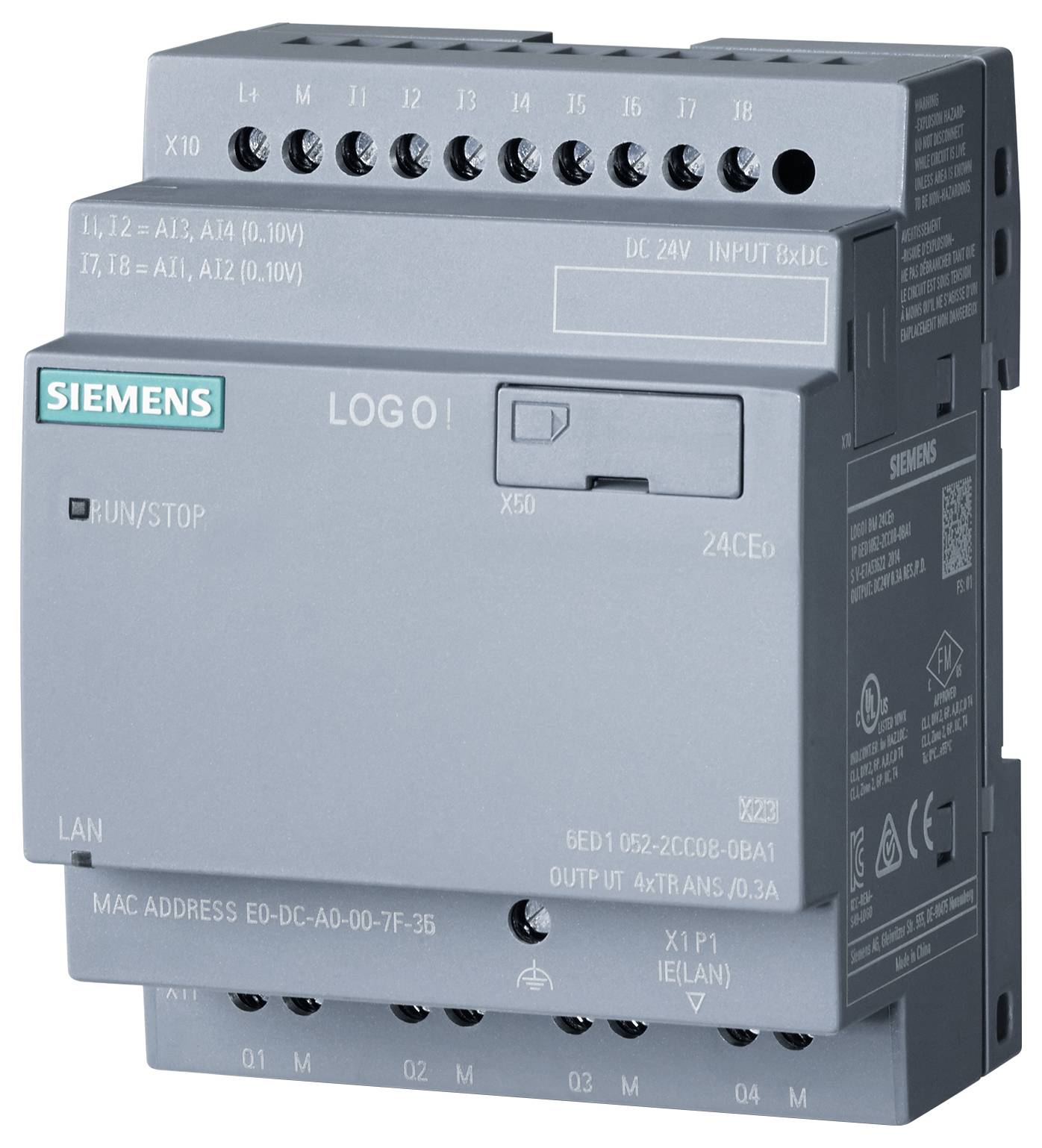 Siemens 6ED1052-2CC08-0BA2 Modulo di controllo PLC 24 V/DC
