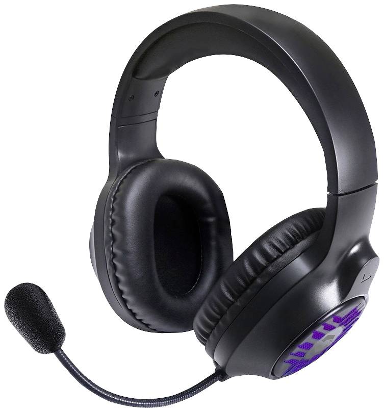 SpeedLink TYRON Over Ear headset Kabel Stereo Zwart, RGB Headset, Volumeregeling, Microfoon uitschakelbaar (mute) Gamen