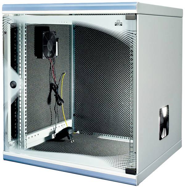 Apranet 26500961 19 palca  19" skriňa pre sieťové rozvody  12 U  variabilný upevňovacie lišty  sivá