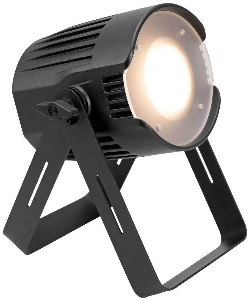 Čierny LED-reflektorový reflektor so nastaviteľným stojanom, ktorý svieti jasne a rovnomerne, vhodný pre profesionálne osvetlenie.