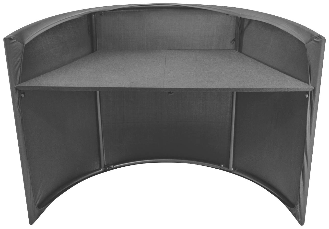 Omnitronic Curved Mobile Event Stan Tavolo DJ mobile Acciaio