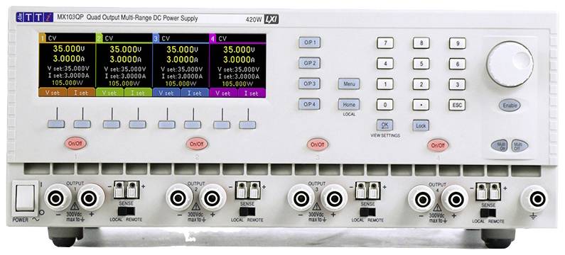 Aim TTi MX103QP-S2 Alimentatore da laboratorio regolabile 0 - 35 V/DC 0 - 6 A 420 W RS-232, USB , LAN, GPIB Num. uscite 4 x