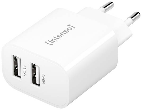 Intenso W24AA USB nabíjačka do interiéru, max. prúd 2.4 A, 2 x 2x USB-A, 7802412