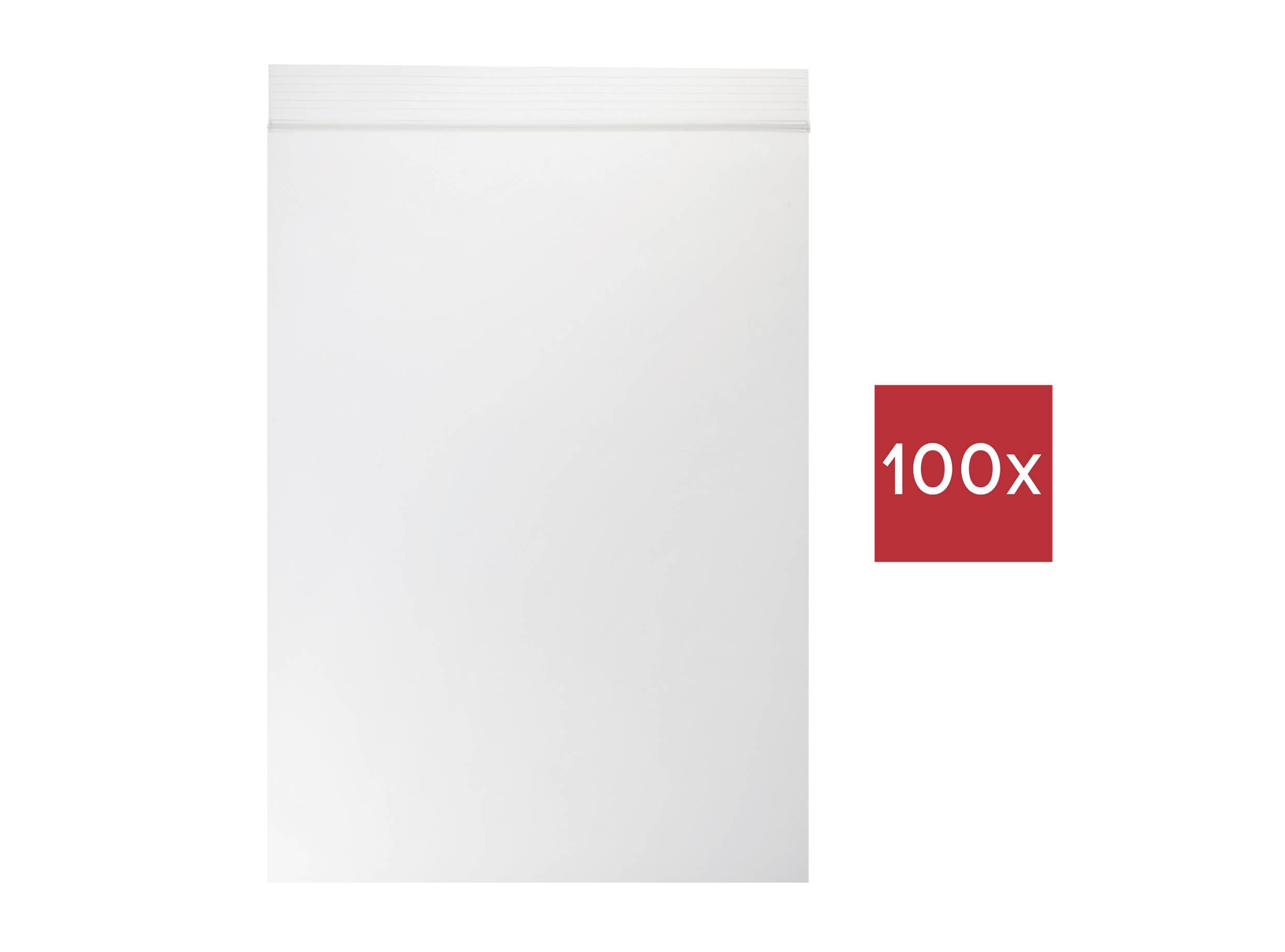 uzatvárateľné vrecúško bez popisných štítkov (d x š) 150 mm x 100 mm priehľadná polyetylén