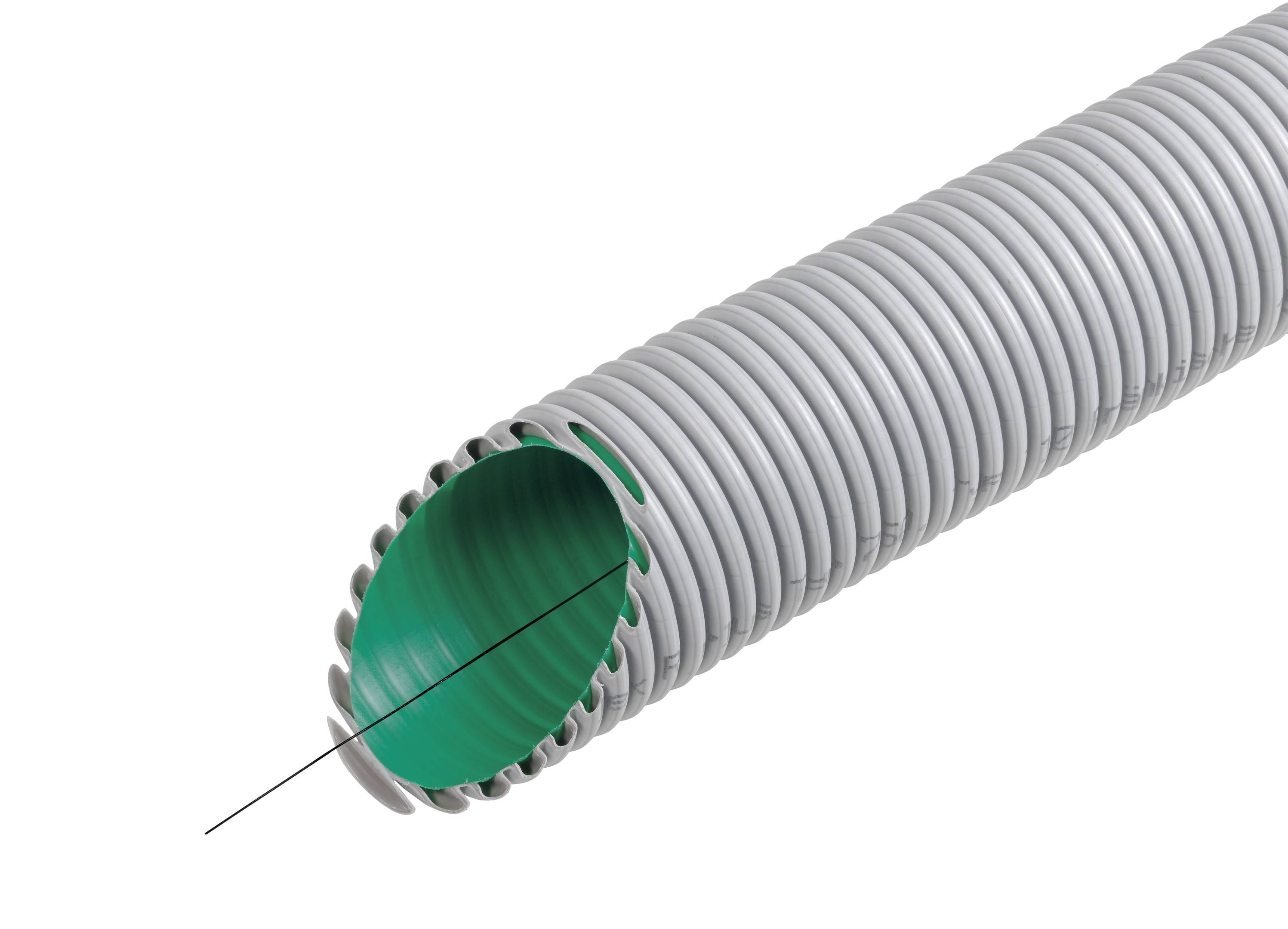 Fr&auml;nkische Rohrwerke 19230110 KabuflexRBeton110 gr Beschermslang (ribbelslang) Grijs 50 m