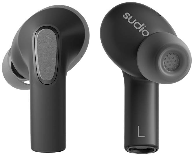 Sudio E3 Cuffie In Ear Bluetooth Stereo Nero Eliminazione del rumore headset con microfono, Custodia di ricarica, controllo touch