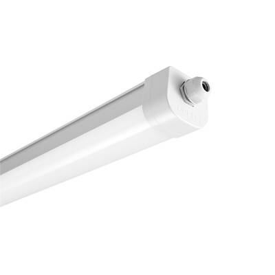 Biela LED trubica v minimalistickom dizajne pred čiernym pozadím. Hlavnou charakteristikou je energetická efektivita osvetlenia.