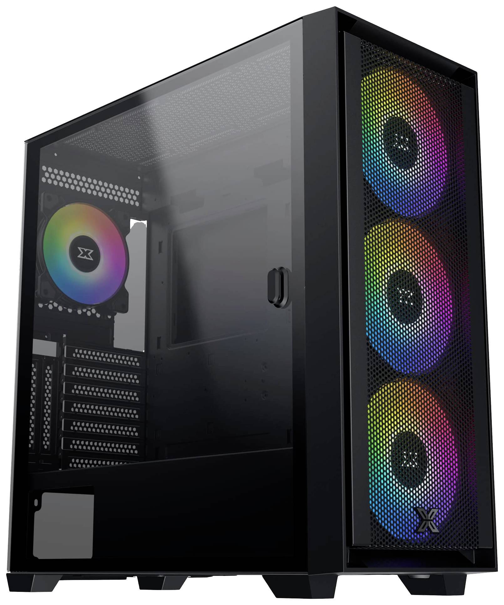 Xigmatek Anubis Pro 4FX Midi-Tower PC Case Nero 4 ventole pre-montate, finestra laterale