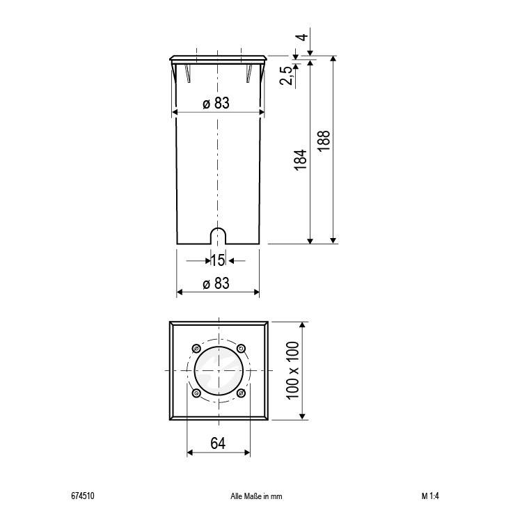 EVN 674510 674510 Inbouwring GX5.3 35 W RVS