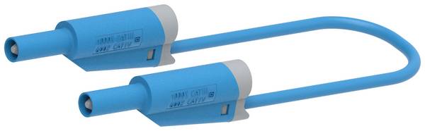 Electro PJP 2710-IEC-CD1-50BL merací kábel [lamelový zástrčka 4 mm - lamelový zástrčka 4 mm] 50 cm modrá 1 ks