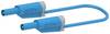 Electro PJP 2710-IEC-CD1-50BL merací kábel [lamelový zástrčka 4 mm - lamelový zástrčka 4 mm] 50 cm modrá 1 ks