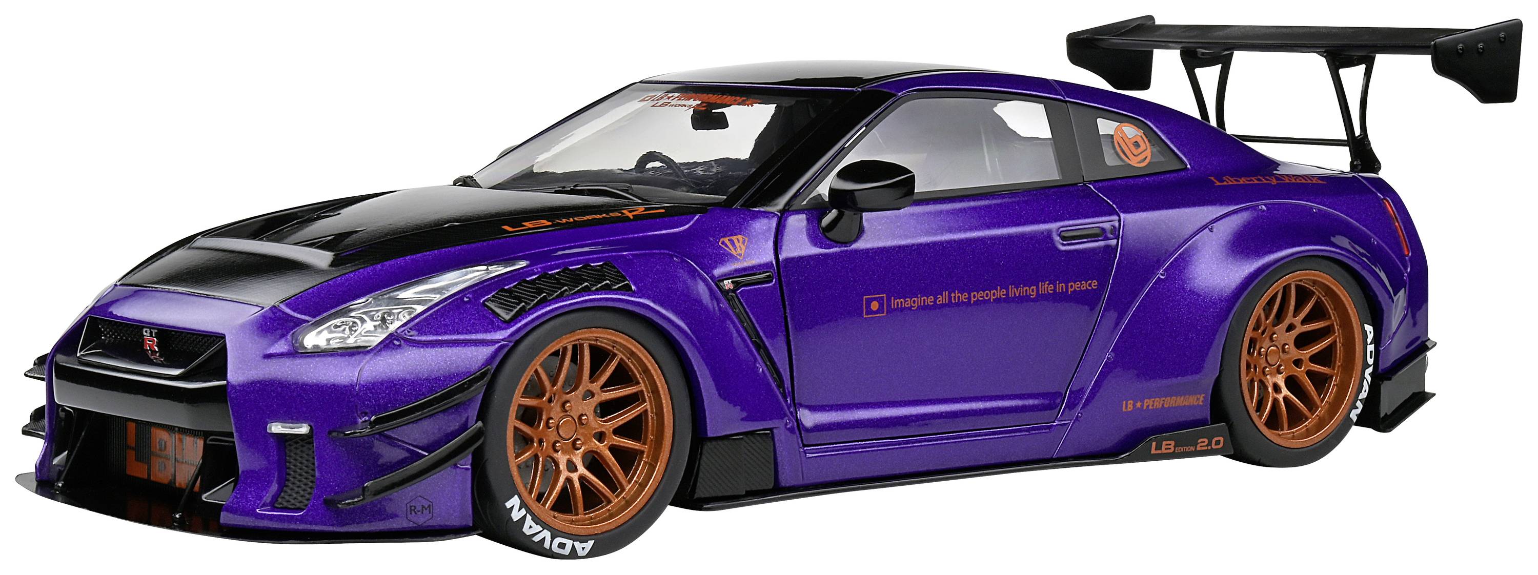 Solido Nissan Gt-R (R35) Lila 1, 18 Auto