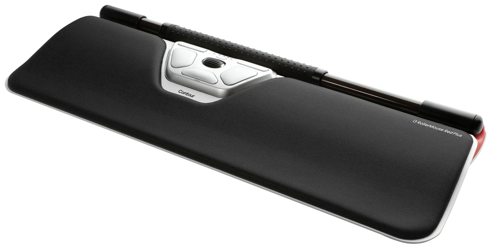 Ergonomická počítačová myš s podporou zápästia, navrhnutá pre pohodlnú prácu pri počítači.