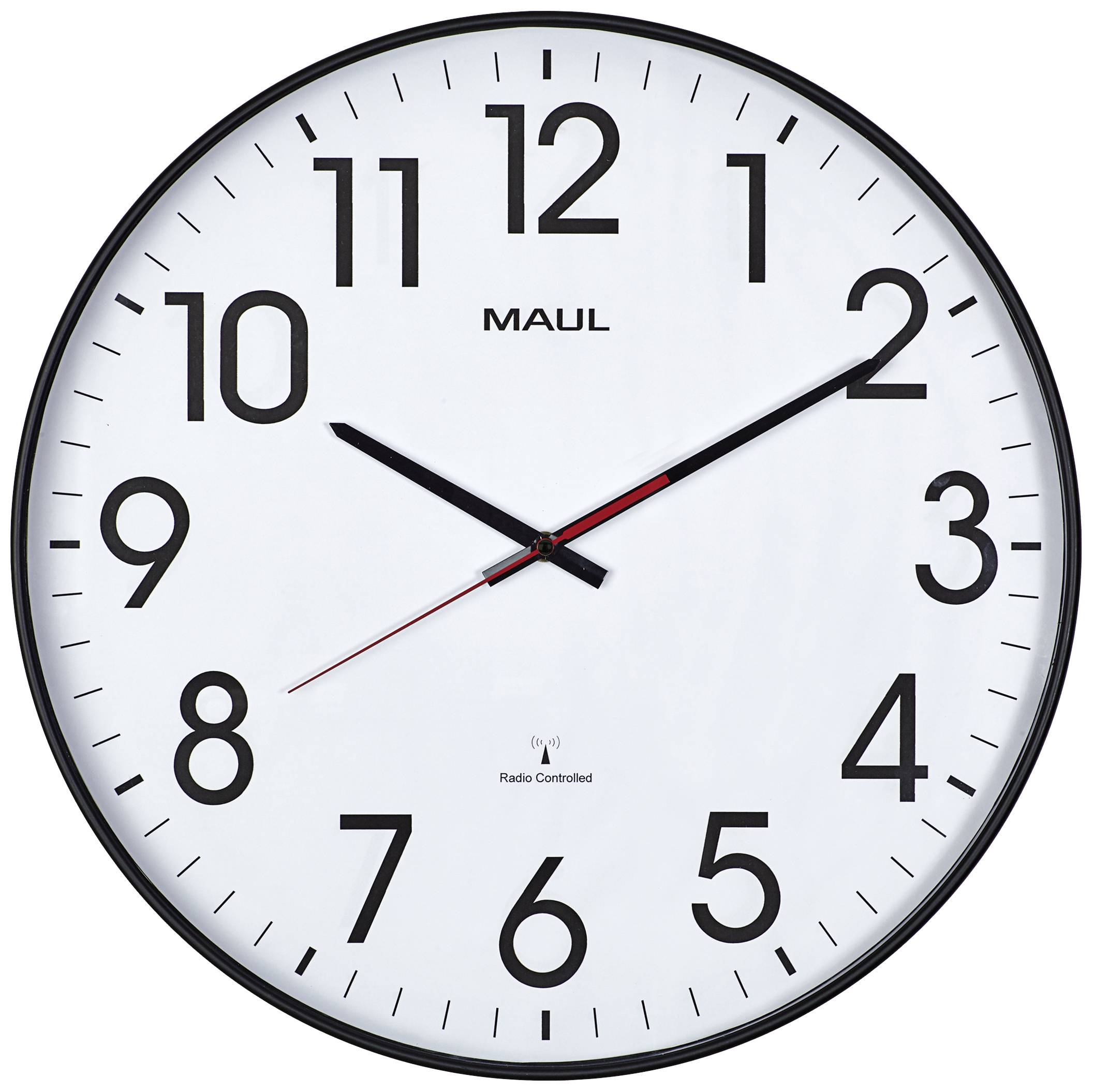 Horloge murale Maul 9054890 radiopiloté(e) 477 mm x 54 mm noir 3