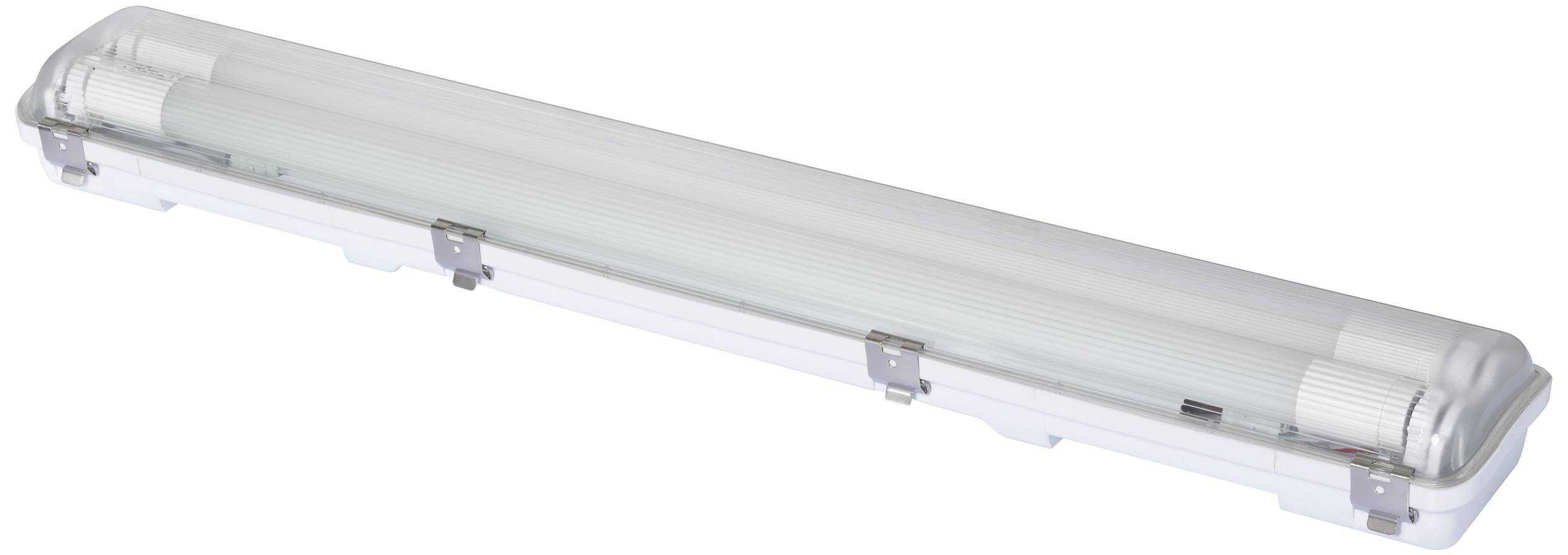Sygonix Luminaire à LED étanche Tubes LED T8 18 W blanc neutre gris