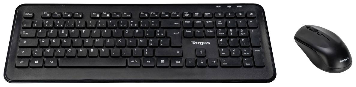 Targus AKM610FR Senza fili (radio) Kit tastiera, mouse Francese, AZERTY Nero