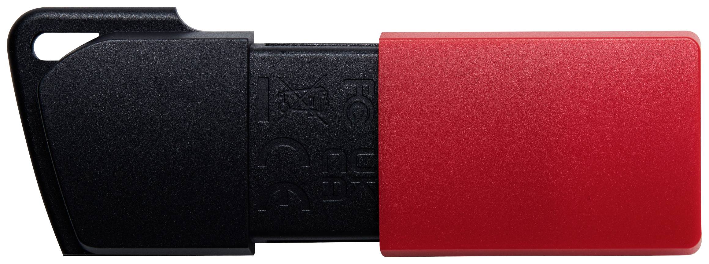 USB kľúč s čiernym púzdrom a červeným krytom.