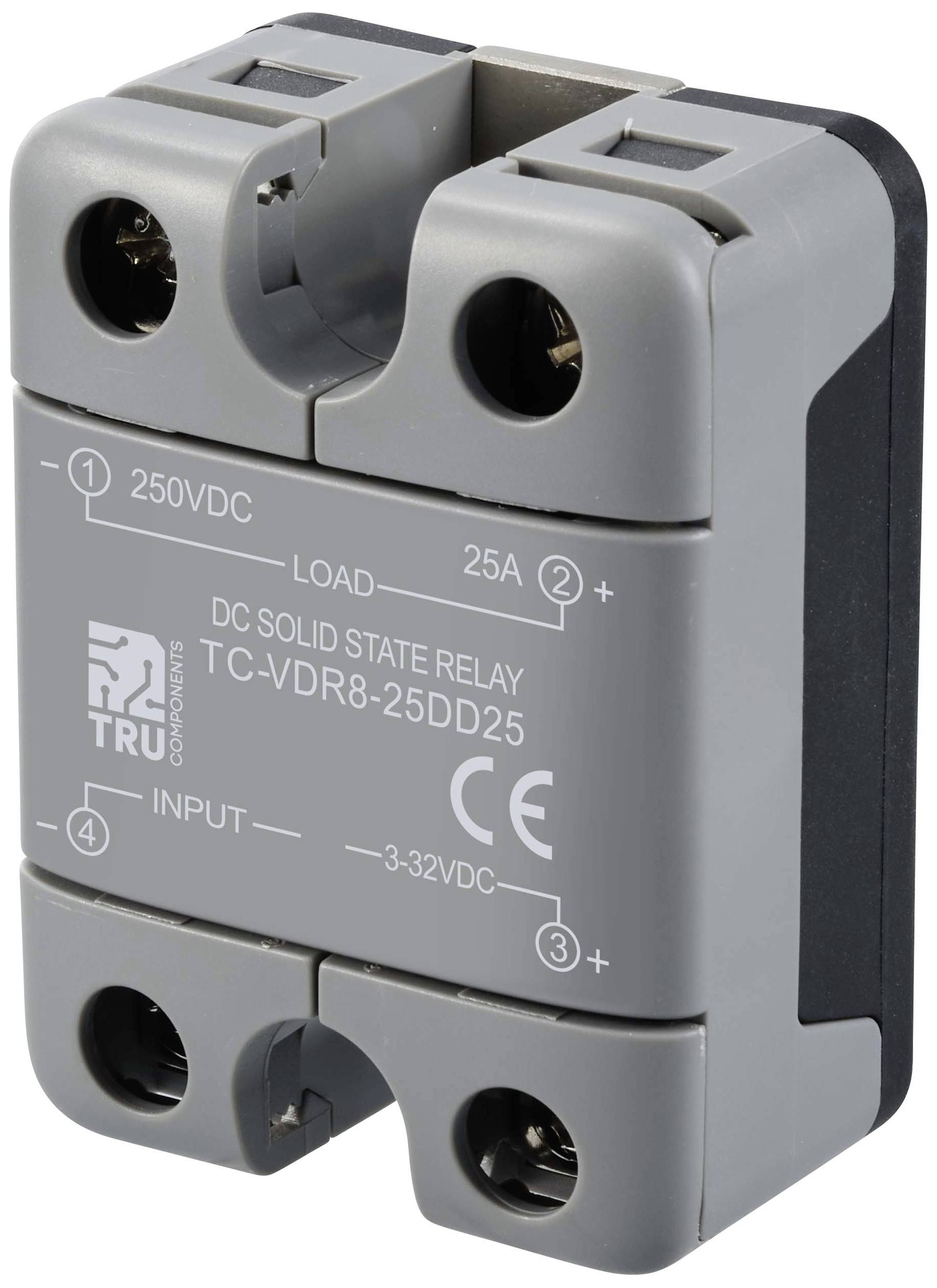 TRU COMPONENTS Relè a semiconduttore TC-12705368 25 A Tens.comm.max: 250 V/DC Commutazione in corrente continua 1 pz.