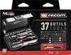 Facom sada GOLA adaptérov / redukciou, 1/4" (6,3 mm), 37-dielna, R.161-6P6PB