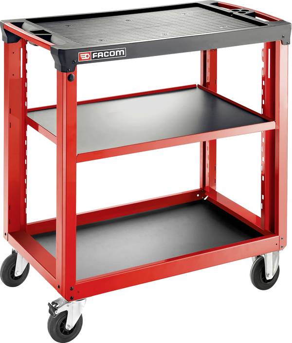Facom ROLL.UC3SM4 Mobilný príručný stolík 3 úrovne 4 mod, 22 kg, červená, čierna