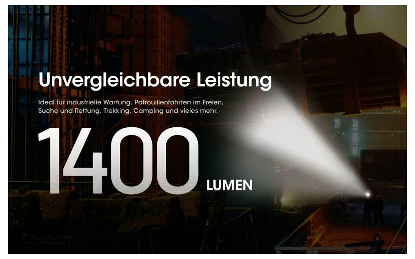 NiteCore NU50 LED čelovka napájanie z akumulátora 1400 lm NC-NU50-3