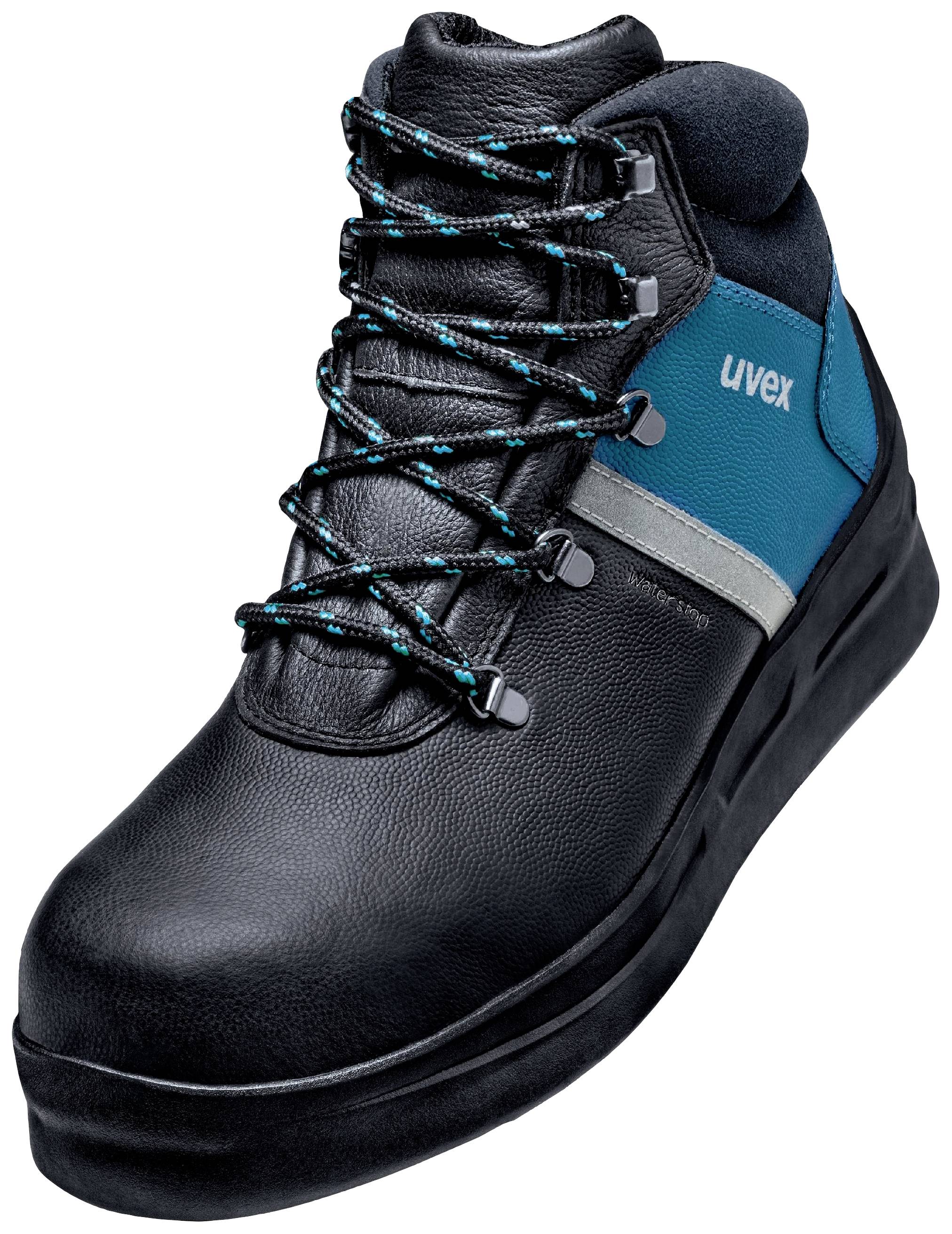 Uvex 3 asphaltpro 6559345 Hoge veiligheidsschoenen S3 Schoenmaat (EU): 45 Zwart, Blauw 1 paar