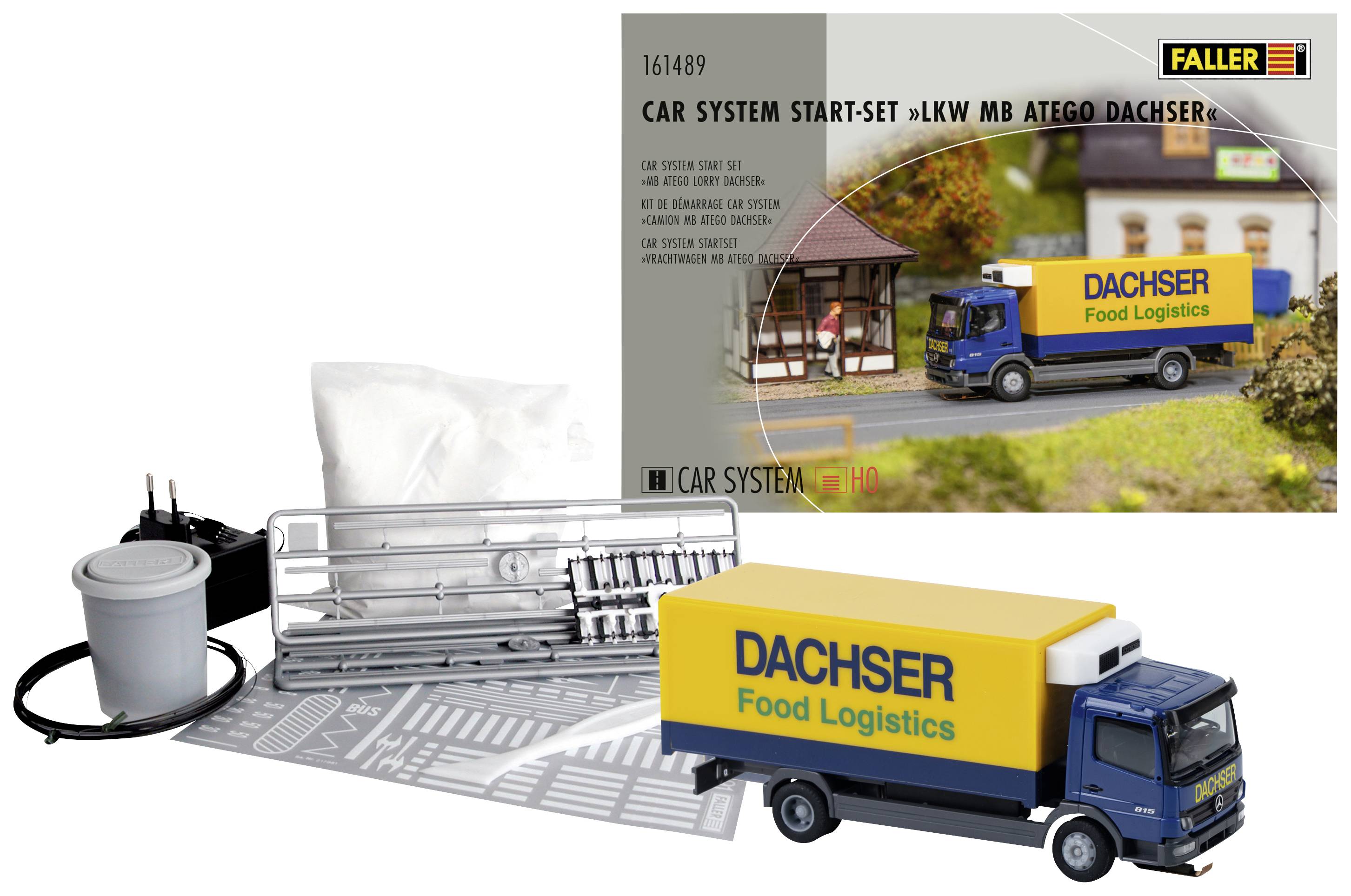 Faller 161489 Start-Set LKW MB Atego Dachser Car System H0 Veicolo