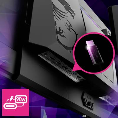 Displej nabíjačky so symbolom „90W", detailný pohľad na smartphone s nabíjacím znakom, na ktorom je štylizovaný drak.