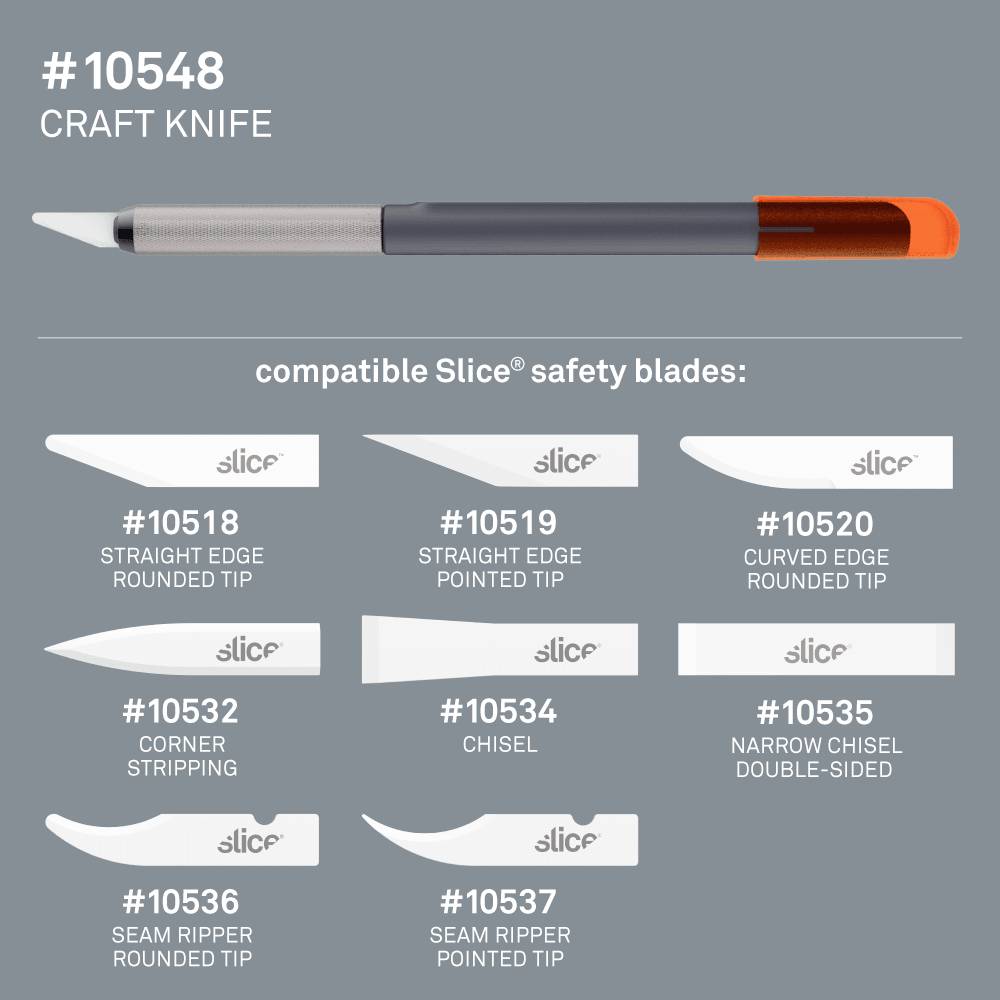 Slice skalpel 160 mm keramika, plast čierna, oranžová 1 ks-10