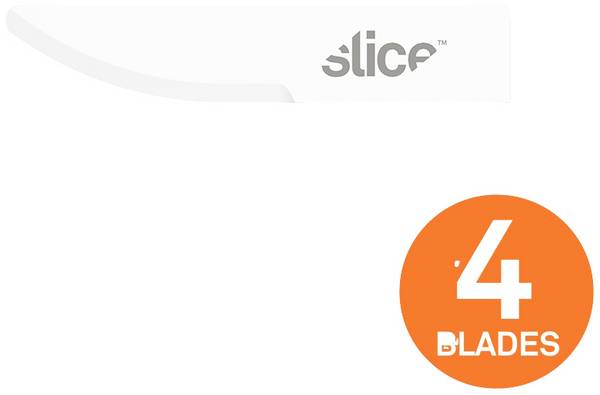 Náhradné keramické čepele, zakrivené ostrie, zaoblené Slice 10520 4 ks