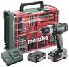 Metabo SB 18 L Set aku príklepová vŕtačka, vr. 2x aku, vr. nabíjačky, + púzdro, vr. príslušenstva, bez kefiek, 602317710