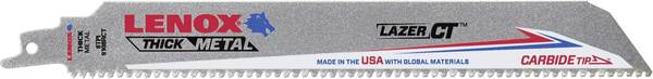 Lenox 2014224 HM pílový list priamočiary Lazer CT na kov 2mm 229x25x1,3mm Dĺžka rezacieho listu 229 mm 1 ks
