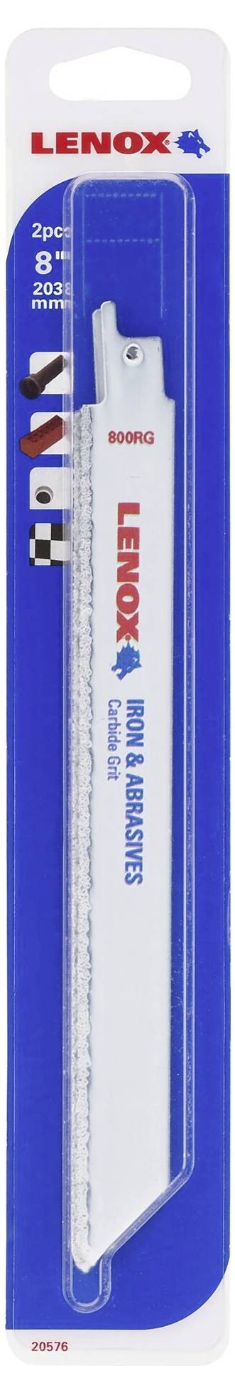 Obal pílovej lišty 'Lenox 20675B810R' s modrým pozadím a obrázkom pílovej lišty. Text: 'DREVO & KOV Double Tang'.