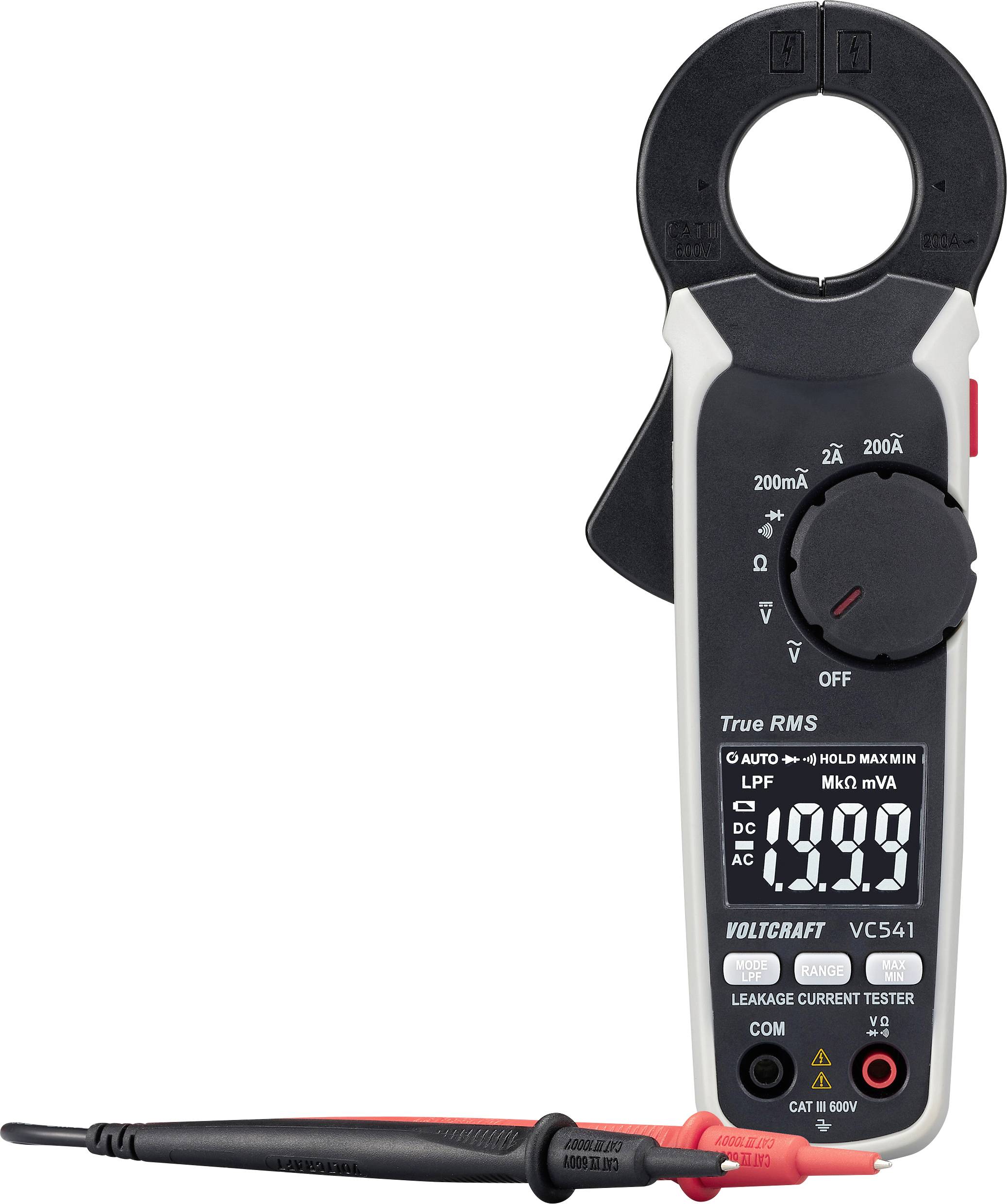 VOLTCRAFT VC541 Pinza amperometrica digitale CAT III 600 V Display (Counts): 2000