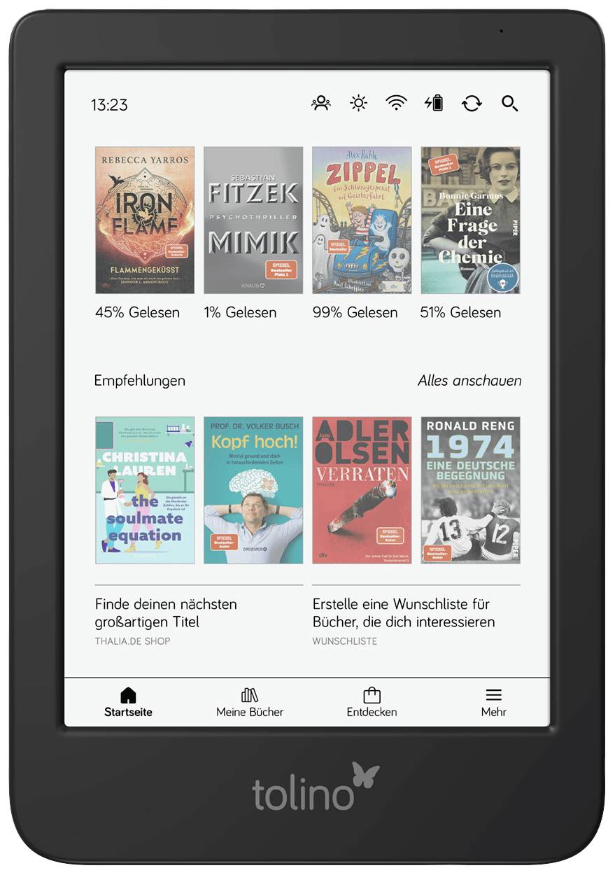 Tolino shine color Lettore di eBook 15.2 cm (6 pollici) Nero