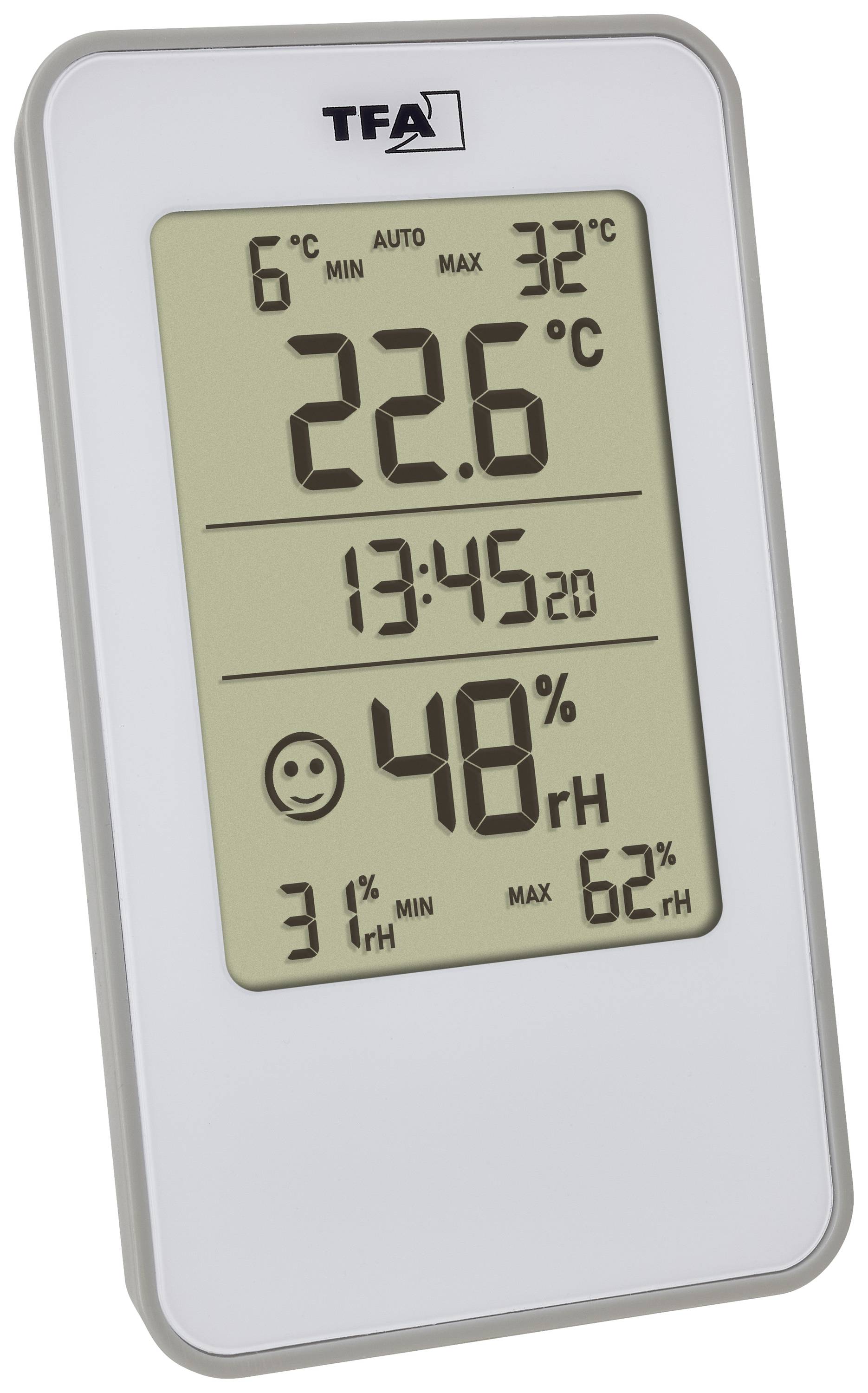 TFA Dostmann Digitales Thermo-Hygrometer Termoigrometro Bianco