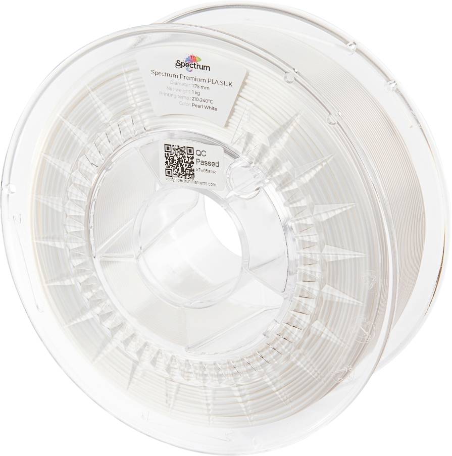 Spectrum Filaments 80448 PLA SILK Filament PLA zijdeglans Zijdeglans 1.75 mm 1000 g Pearl White, Wit, Parel-wit 1 stuk(s)