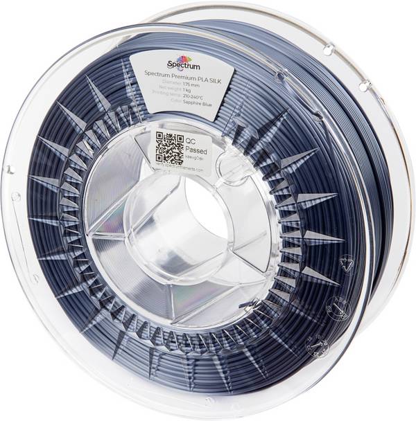 Spectrum Filaments 80265 PLA SILK vlákno pre 3D tlačiarne PLA hodváb hodvábne lesklé 1.75 mm 1000 g Sapphire Blue, modrá  1 ks