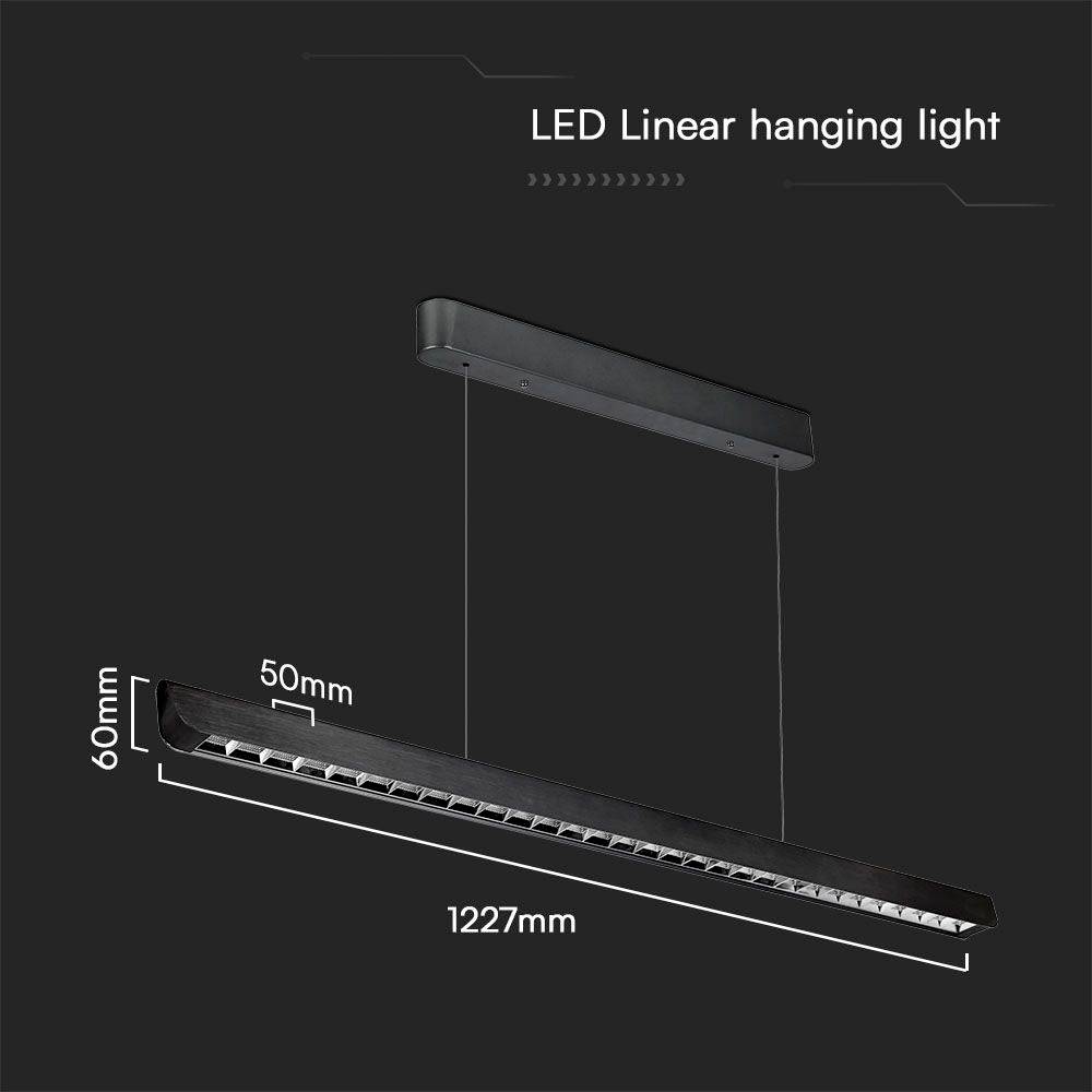 V-TAC VT-7-36-B 23341 LED závesné osvetlenie LED LED En.trieda 2021: F (A - G) 36 W Just Black-5